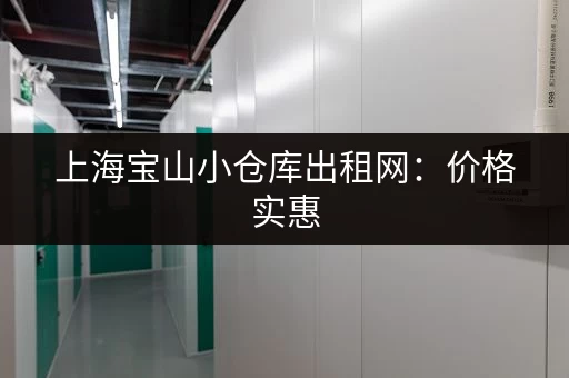 上海宝山小仓库出租网：价格实惠，面积灵活选择