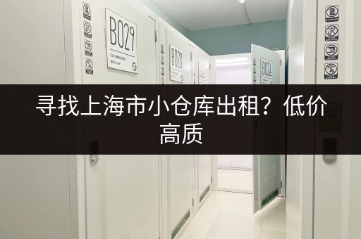寻找上海市小仓库出租？低价高质，多种面积任您挑选