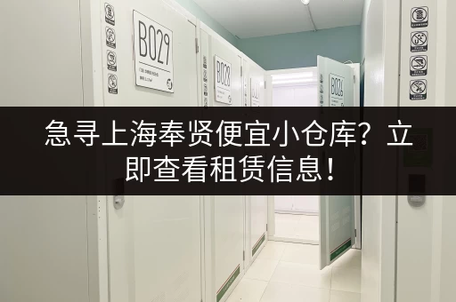 急寻上海奉贤便宜小仓库？立即查看租赁信息！
