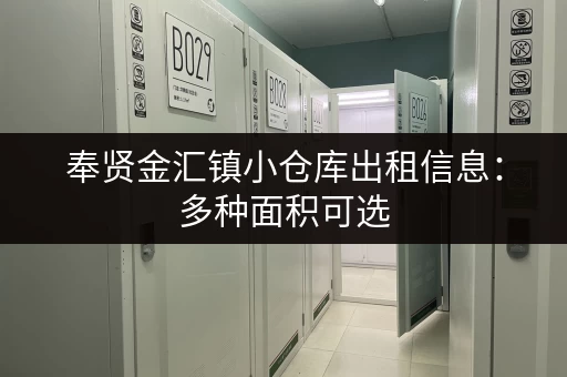 奉贤金汇镇小仓库出租信息：多种面积可选，拎包入住！