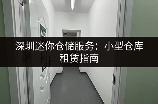 深圳迷你仓储服务：小型仓库租赁指南