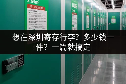 想在深圳寄存行李？多少钱一件？一篇就搞定