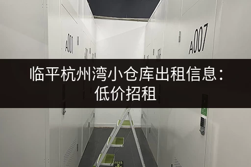 临平杭州湾小仓库出租信息：低价招租，面积灵活，拎包入住！