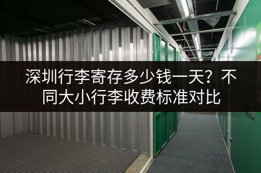 深圳行李寄存多少钱一天？不同大小行李收费标准对比