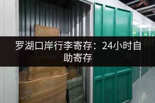 罗湖口岸行李寄存：24小时自助寄存，方便快捷