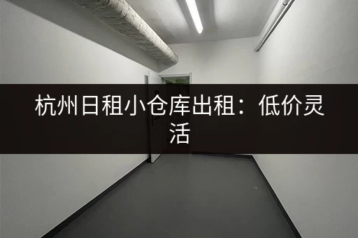 杭州日租小仓库出租：低价灵活，多种面积任选！