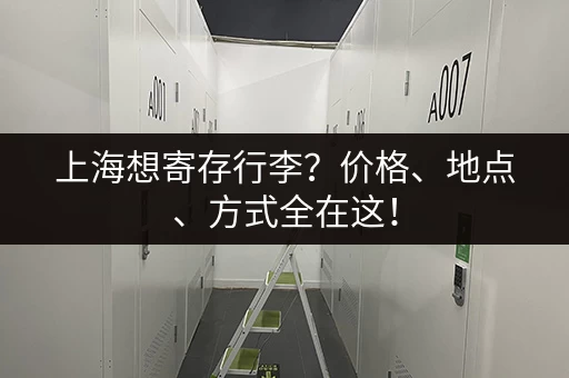 上海想寄存行李？价格、地点、方式全在这！