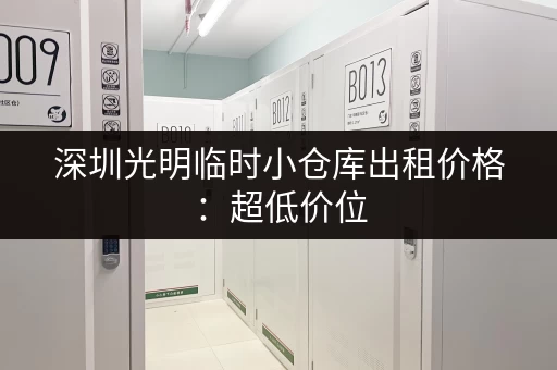 深圳光明临时小仓库出租价格：超低价位，灵活租赁