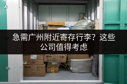 急需广州附近寄存行李？这些公司值得考虑