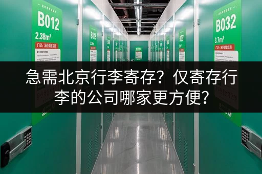 急需北京行李寄存？仅寄存行李的公司哪家更方便？