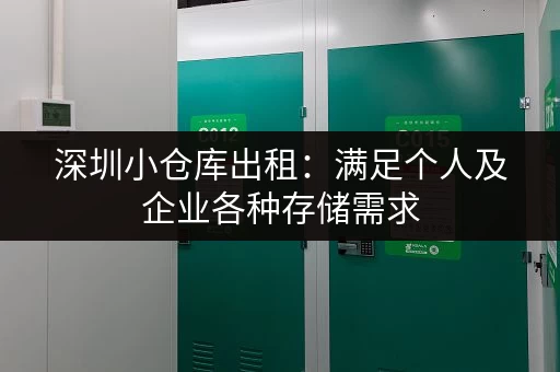 深圳小仓库出租：满足个人及企业各种存储需求