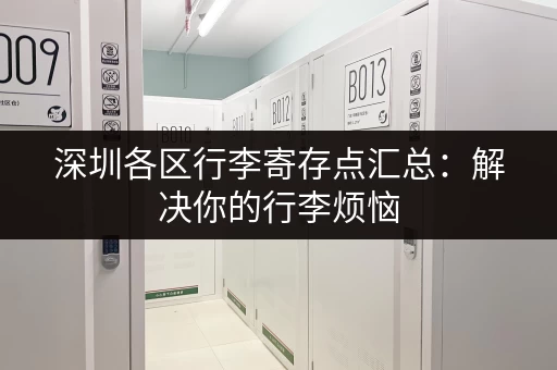 深圳各区行李寄存点汇总：解决你的行李烦恼
