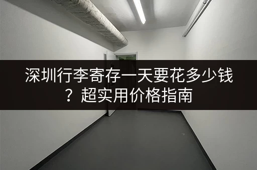 深圳行李寄存一天要花多少钱？超实用价格指南