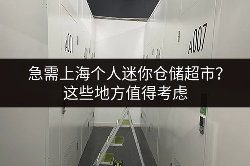 急需上海个人迷你仓储超市？这些地方值得考虑