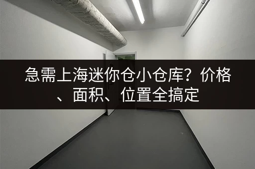 急需上海迷你仓小仓库？价格、面积、位置全搞定