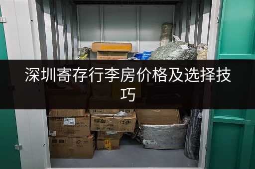 深圳寄存行李房价格及选择技巧，避坑指南