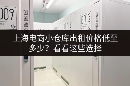 上海电商小仓库出租价格低至多少？看看这些选择