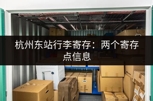 杭州东站行李寄存：两个寄存点信息，总有一个适合你！