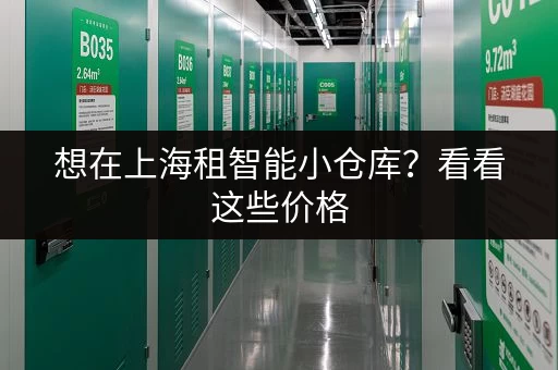 想在上海租智能小仓库？看看这些价格，超值划算！