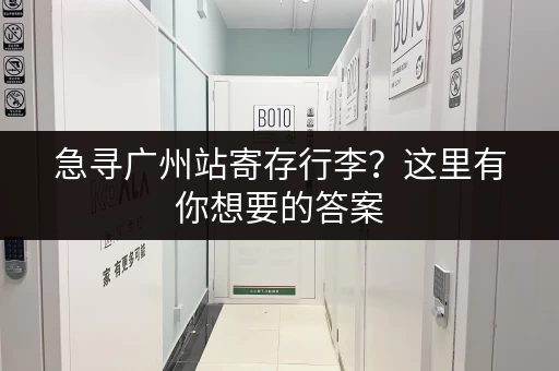 急寻广州站寄存行李？这里有你想要的答案