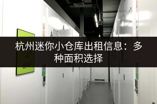 杭州迷你小仓库出租信息：多种面积选择，适合各种需求