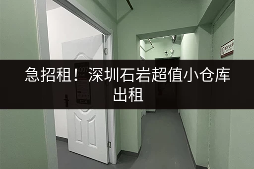 急招租！深圳石岩超值小仓库出租，拎包入住！