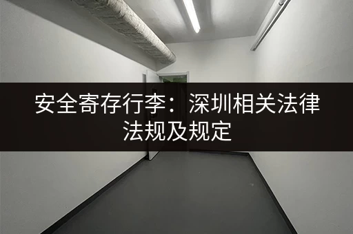 安全寄存行李：深圳相关法律法规及规定