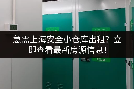 急需上海安全小仓库出租？立即查看最新房源信息！
