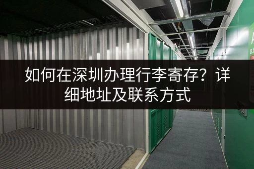 如何在深圳办理行李寄存？详细地址及联系方式