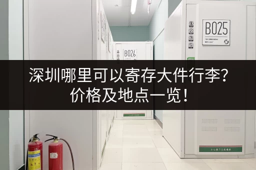 深圳哪里可以寄存大件行李？价格及地点一览！