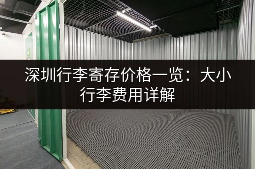 深圳行李寄存价格一览：大小行李费用详解