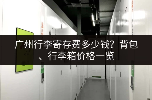 广州行李寄存费多少钱？背包、行李箱价格一览