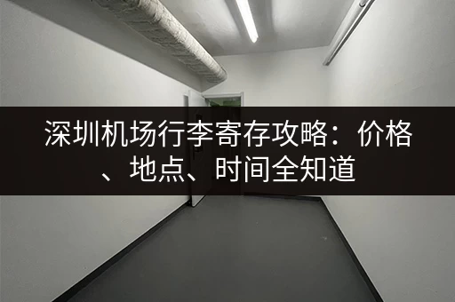 深圳机场行李寄存攻略：价格、地点、时间全知道