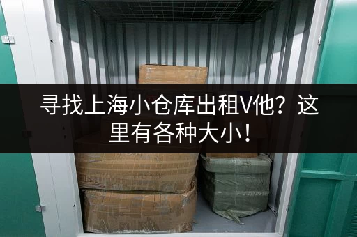 寻找上海小仓库出租V他？这里有各种大小！