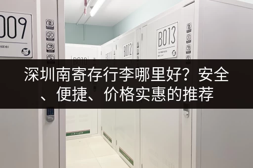 深圳南寄存行李哪里好？安全、便捷、价格实惠的推荐