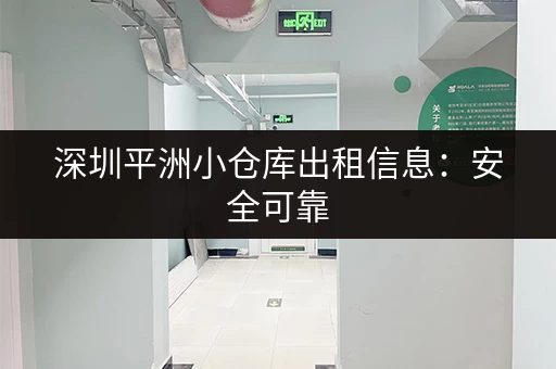 深圳平洲小仓库出租信息：安全可靠，方便快捷