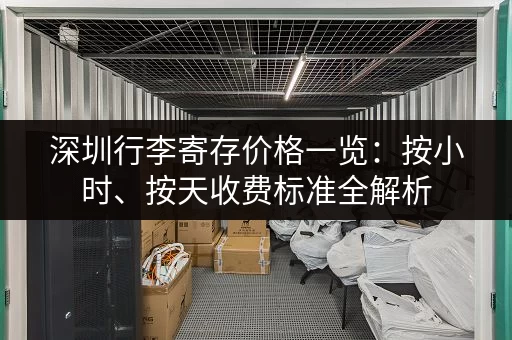 深圳行李寄存价格一览：按小时、按天收费标准全解析