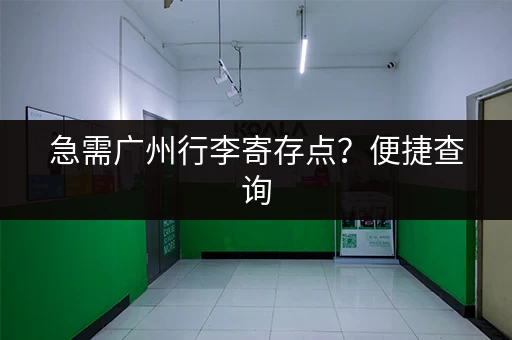 急需广州行李寄存点？便捷查询，解决你的行李难题！