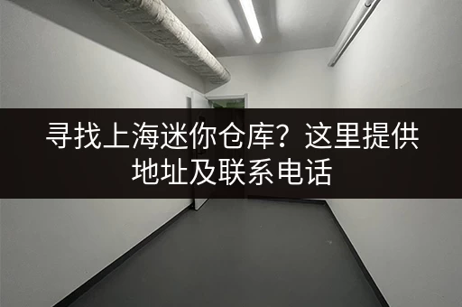 寻找上海迷你仓库？这里提供地址及联系电话