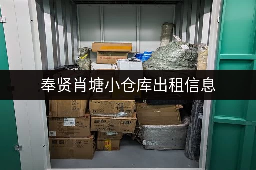 奉贤肖塘小仓库出租信息，位置好，交通便捷，适合小型企业！