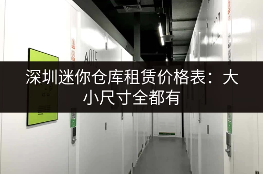 深圳迷你仓库租赁价格表：大小尺寸全都有，价格透明公开！