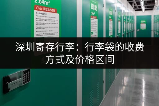深圳寄存行李：行李袋的收费方式及价格区间