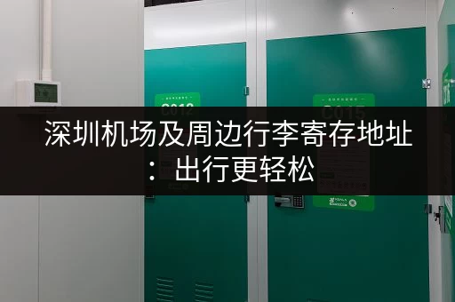 深圳机场及周边行李寄存地址：出行更轻松，寄存更方便
