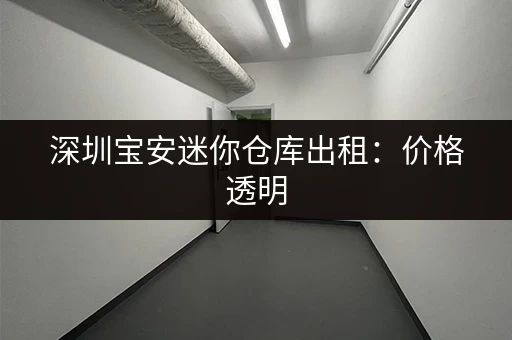 深圳宝安迷你仓库出租：价格透明，空间灵活