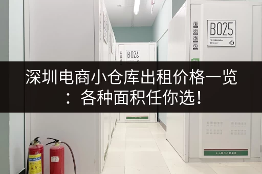 深圳电商小仓库出租价格一览：各种面积任你选！