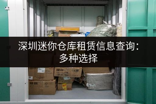 深圳迷你仓库租赁信息查询：多种选择，总有一款适合你