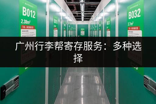 广州行李帮寄存服务：多种选择，随心存放