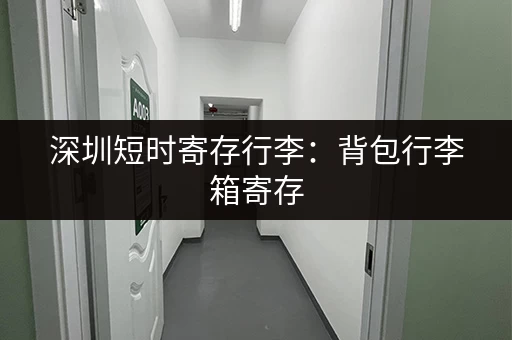 深圳短时寄存行李：背包行李箱寄存，价格透明