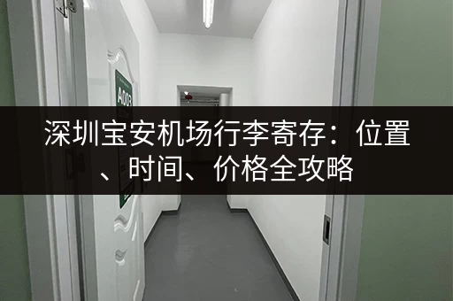 深圳宝安机场行李寄存：位置、时间、价格全攻略