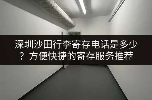 深圳沙田行李寄存电话是多少？方便快捷的寄存服务推荐